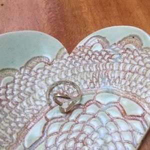 Elsa Peretti Tiffany open heart silver ring size 6